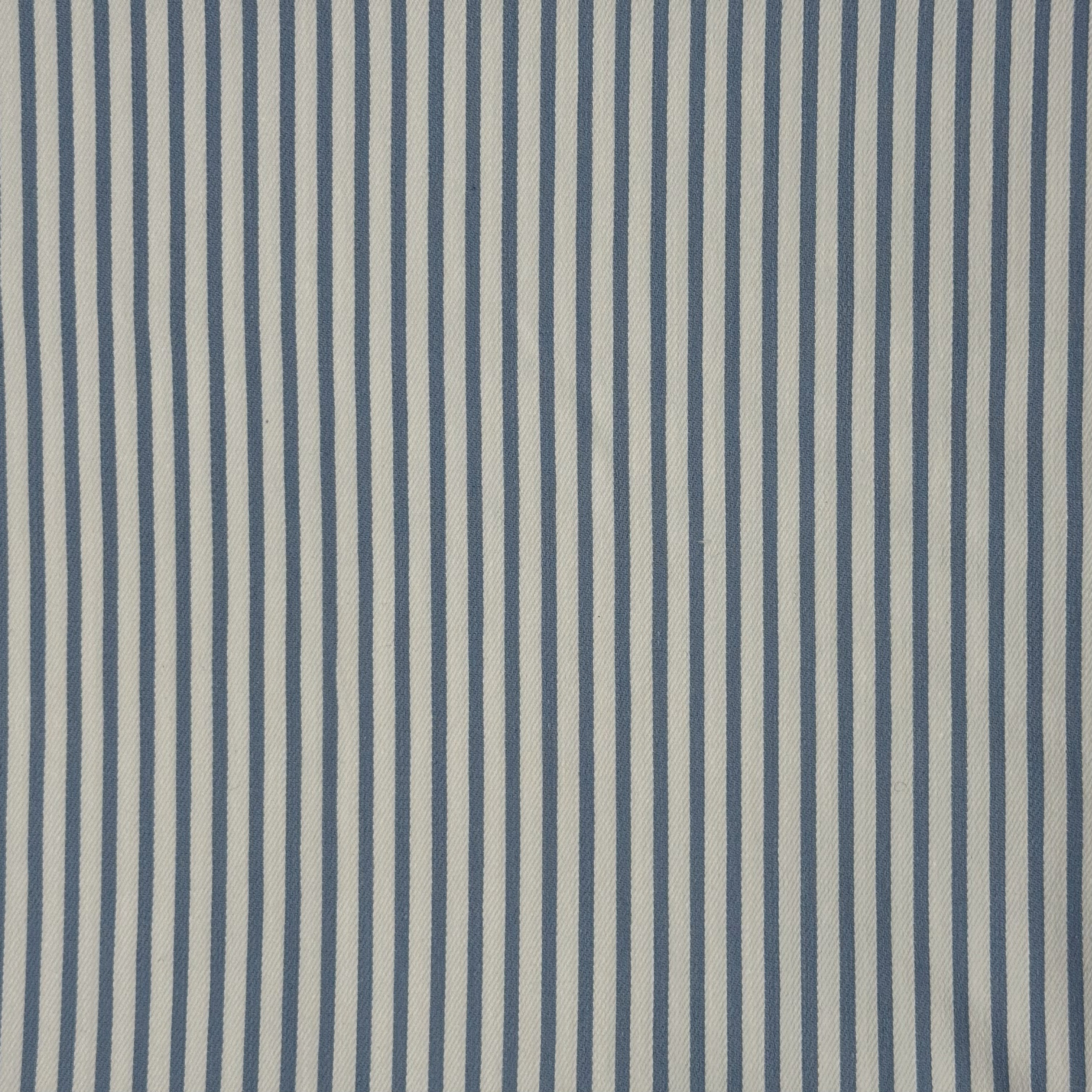 Blue and Cream Striped Denim