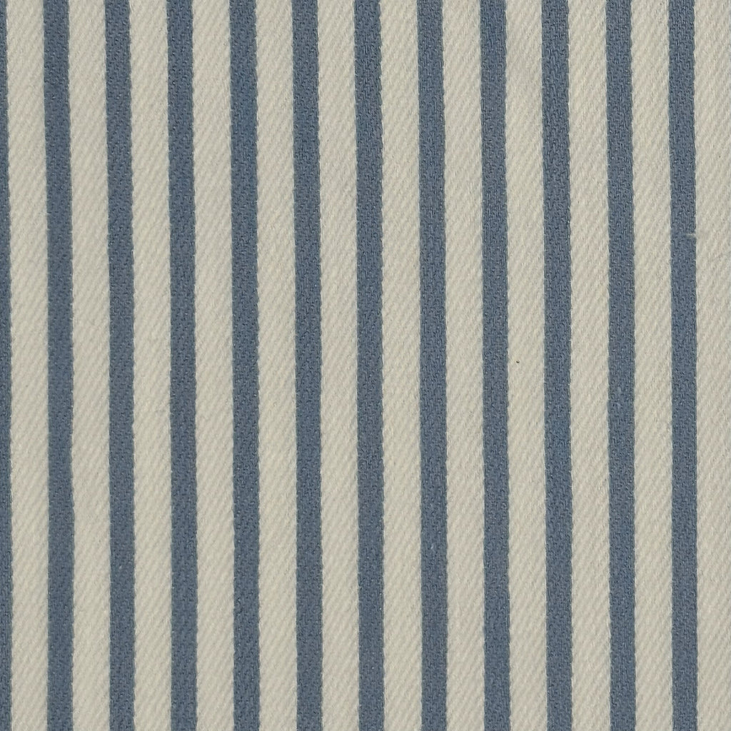 Blue and Cream Striped Denim