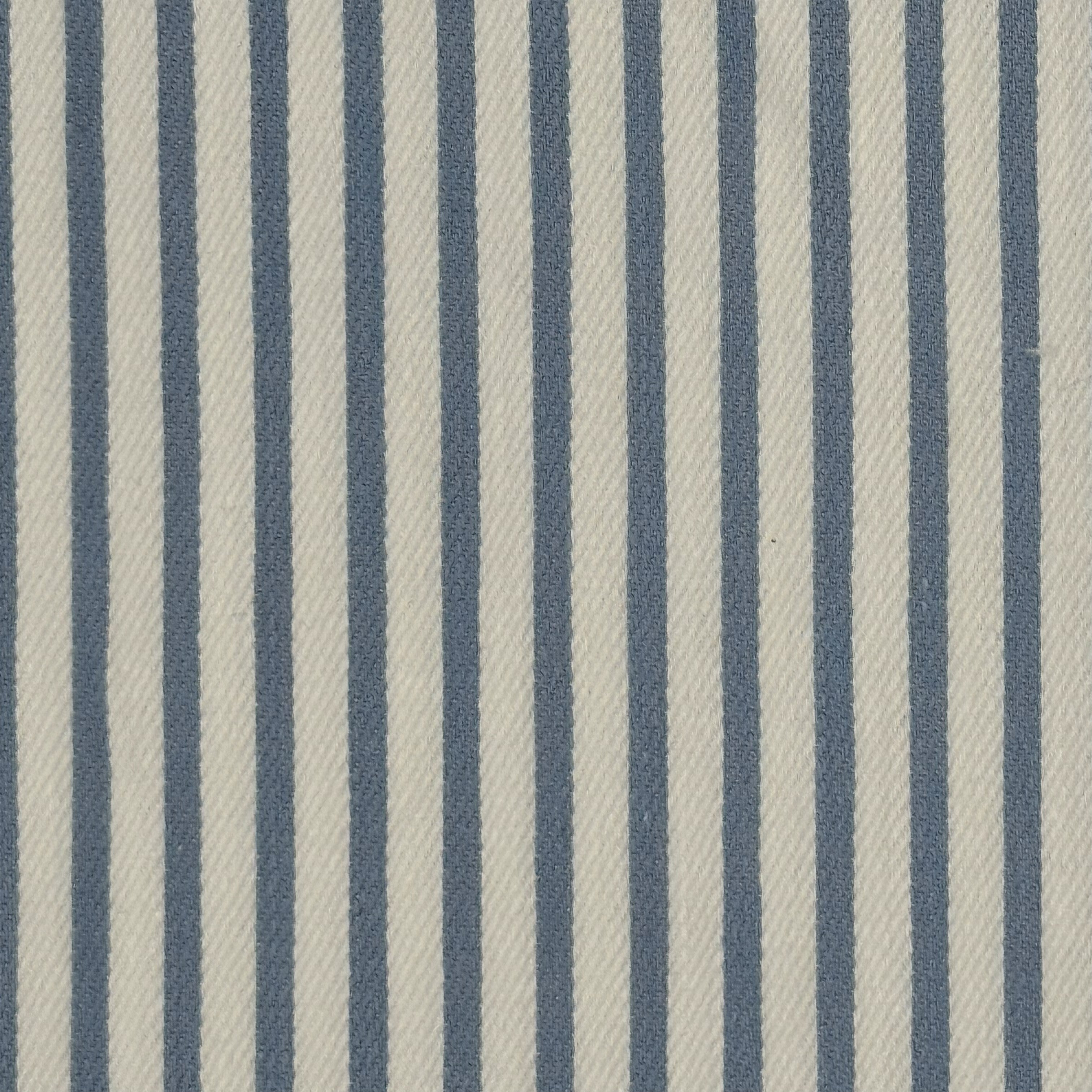 Blue and Cream Striped Denim