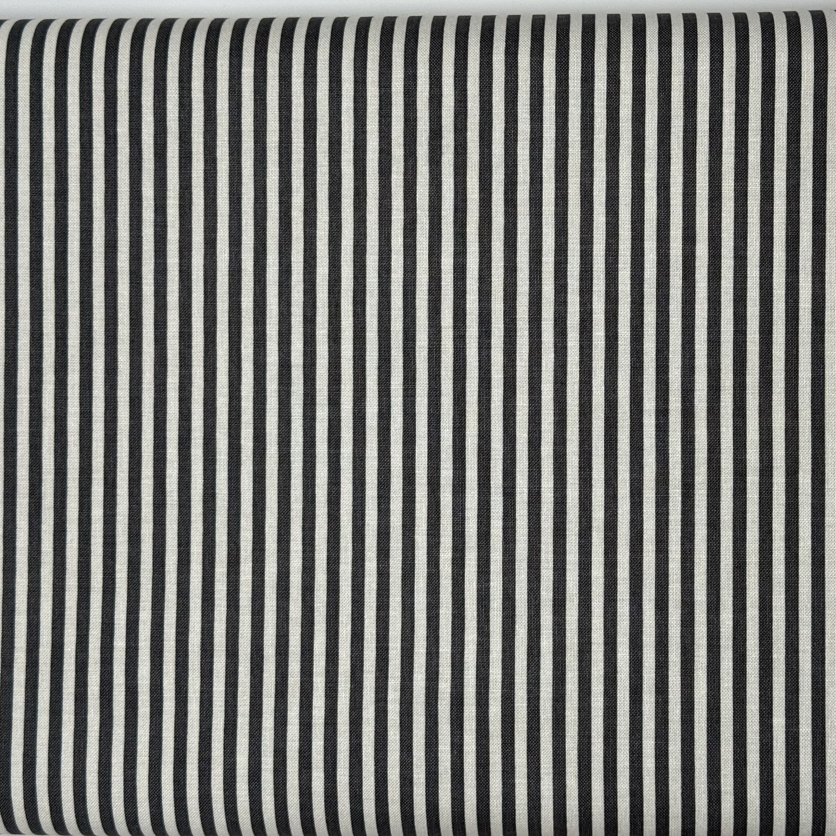 Charcoal and Ivory Stripe