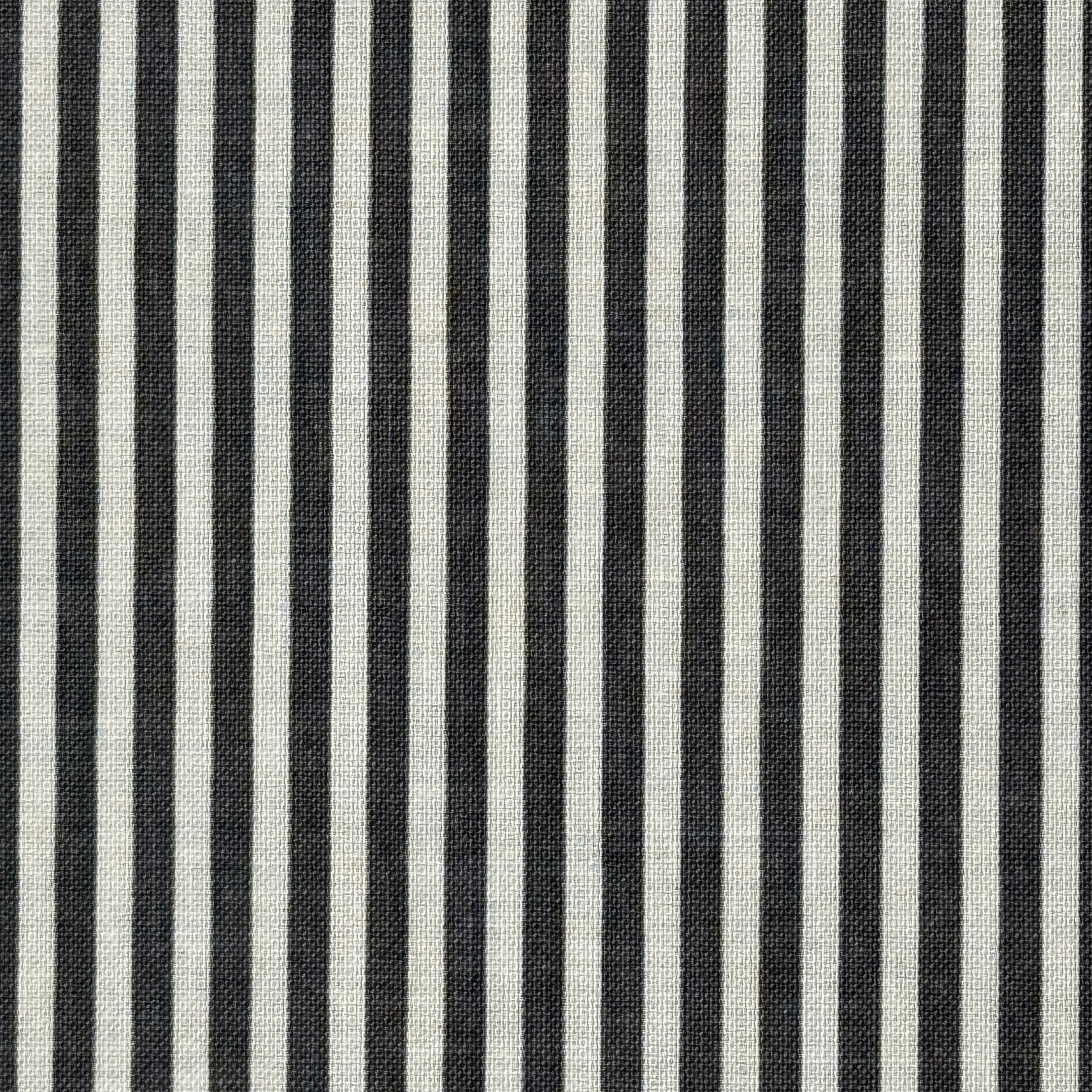 Charcoal and Ivory Stripe