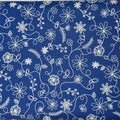 Deep Blue Swirl Floral