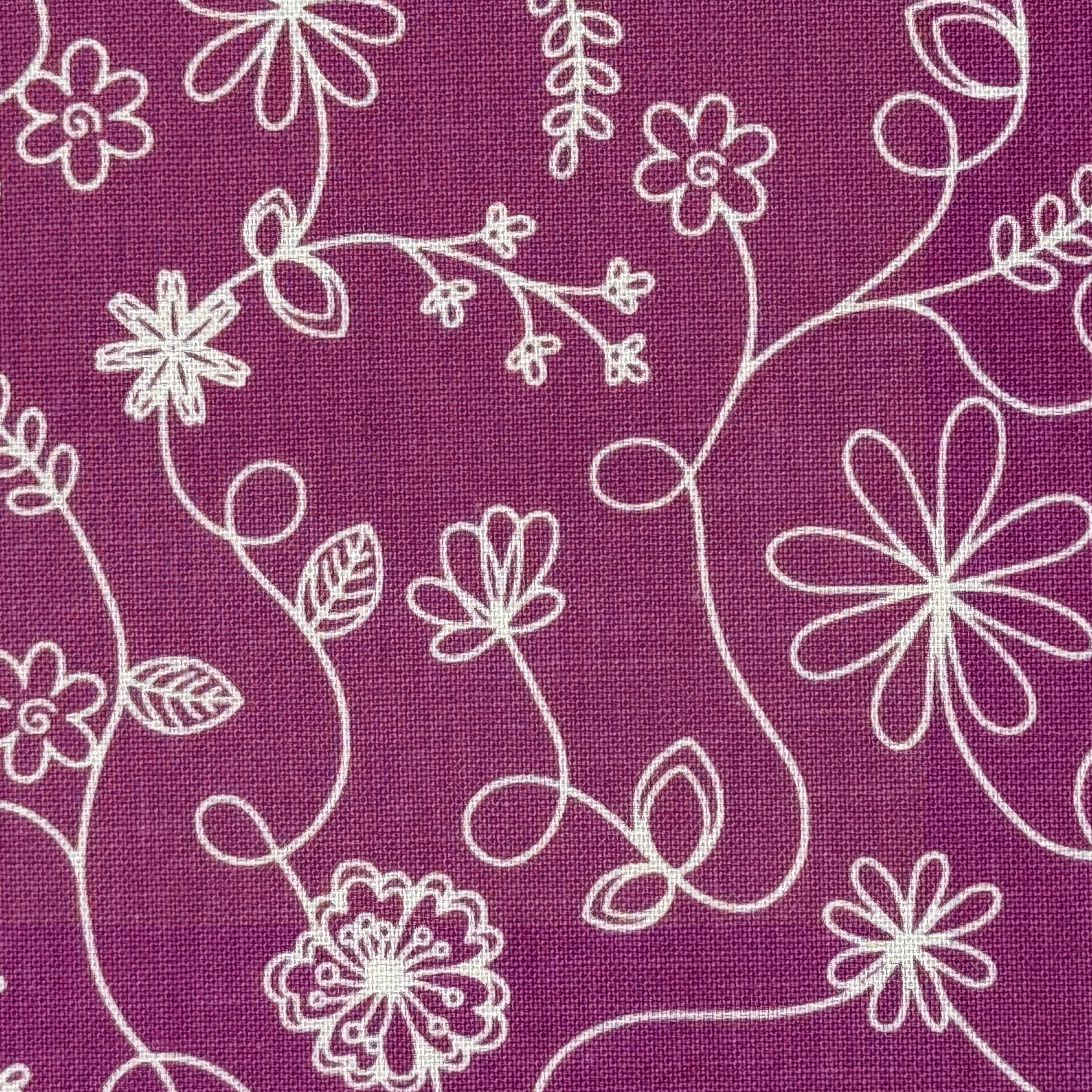 Violet Red Swirl Floral